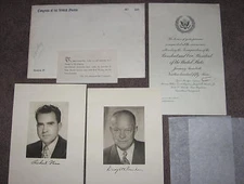 1957 Eisenhower Congressional Inaugural Invitation Set