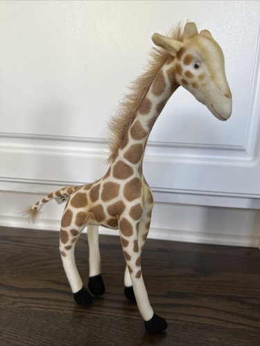 Peluche Girafe Réaliste Hansa 50 Cm - Doudou Animalier Brun, Neuf, Année 2022