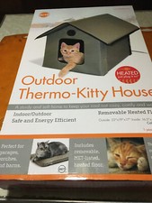 K H Pet Products 3993 Outdoor Heated Kitty House - Olive NIB pick up only