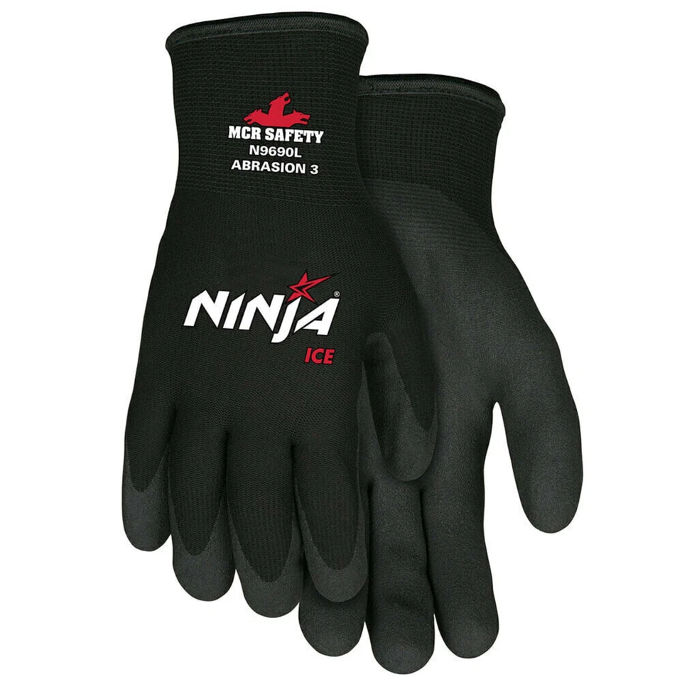 N9690 NINJA GUANTES DE TRABAJO de seguridad de invierno cálidos clima frío aislados hielo 2 pares Foto 2 de 4