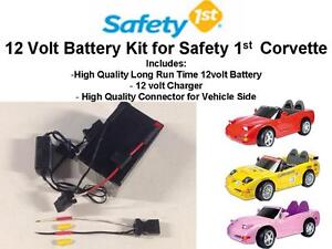 New 12v Long Range Oem Battery Kit For The Safety 1st Corvette Car Image Is Loading New 12v Long Range Oem Battery Kit For