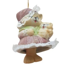 Kitty Cat Ornament Caring Critters Chimers Jasco Ceramic Vintage Porcelain Bell