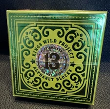Gilded Green Alphabet Block Playing Card Deck~Kings Wild Project #97 & #108/125