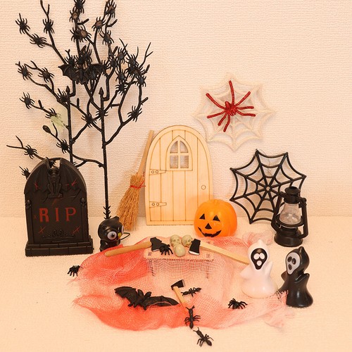 Puppenhaus Miniaturen Lot Kürbiskopf Halloween Geist Dekoration Set im Maßstab 1:12 - Bild 5 von 12
