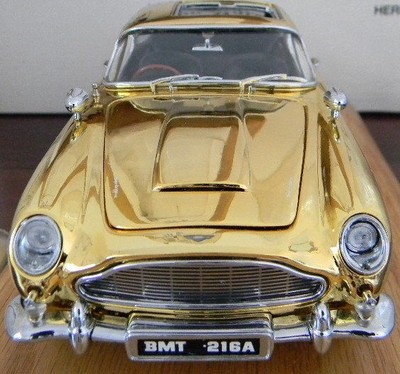 24K GOLD Aston Martin Race Car Custom Built Promo Model Vintage Classic 