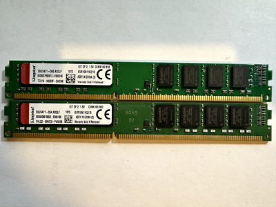240 Pin Kvr16n11k2 16GB X 8GB Kingston KVR16N11K2/1 DDR3-1600MHz