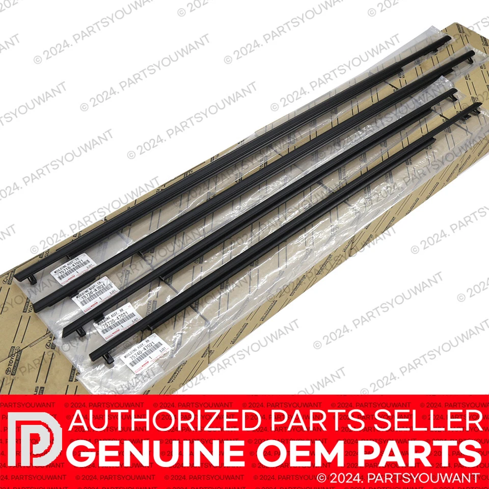 GENUINE Toyota 2010-2015 Prius OEM Window Door Belt Molding Weatherstrip [SET] - Image 2 of 4