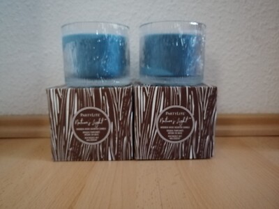 Partylite Nature`s Light Duftwachsglas ''Sea Salt & Sage'' 2 Stück, NEU + OVP