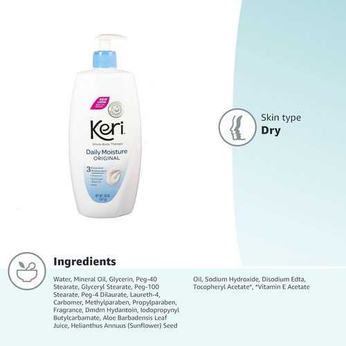 Keri Daily Dry Skin Therapy Moisturizing Original Body Lotion, Lightly Scented - Picture 8 of 8
