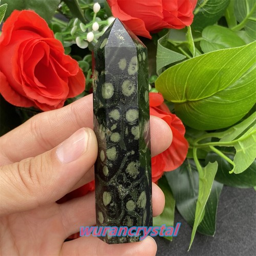 Bacchetta obelisco diaspro naturale Kambaba 70-90 mm cristallo quarzo punta Reiki 2 pezzi - Foto 8 di 12