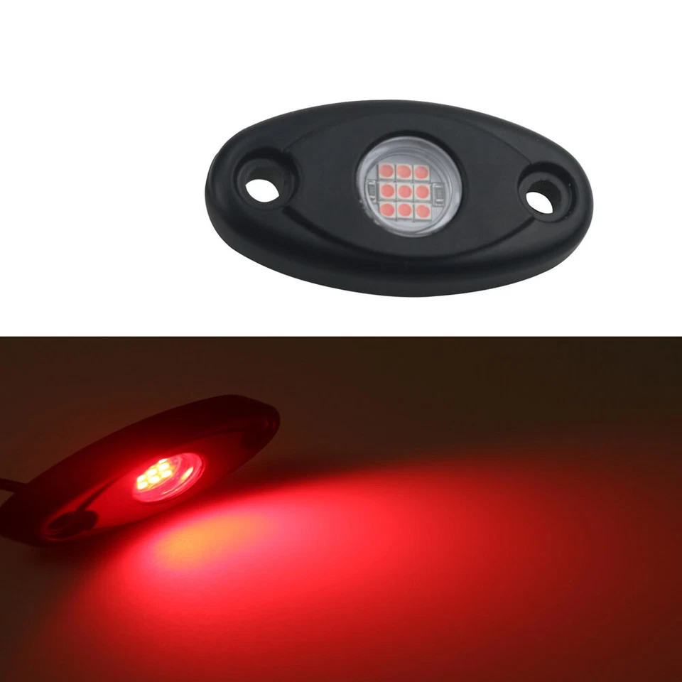 Iluminación de guardabarros de plataforma de neón brillante debajo de la carrocería roja para automóvil ATV UTV Foto 3 de 4