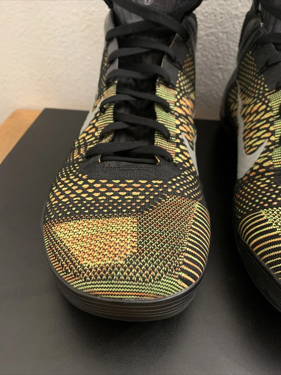 Nike Air Kobe 9 IX Elite High Inspiration Black Yellow Lakers 630847 004 Size 17