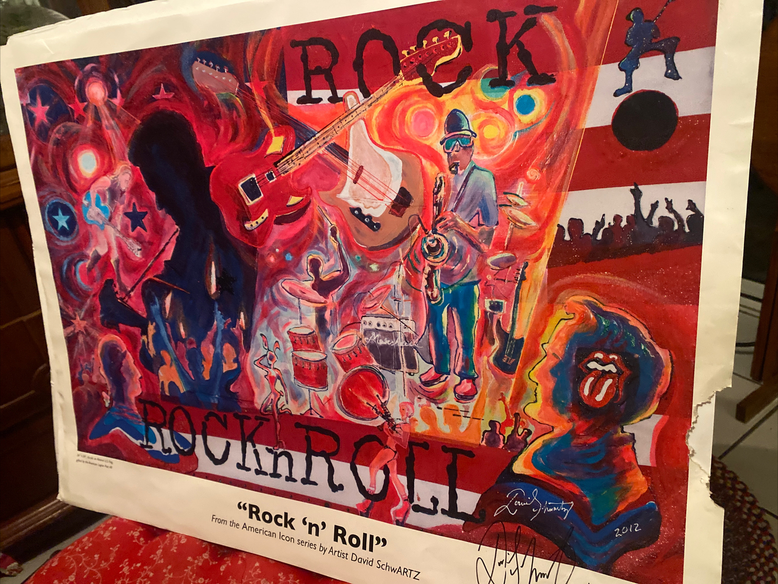 David SCHWARTZ- SIGNED "ROCK N ROLL” Color Poster 2012 ARTZ works. | eBay