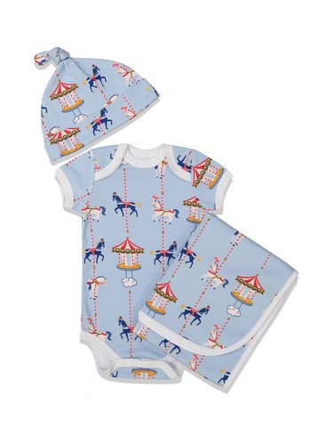 ROBERTA ROLLER RABBIT Kleinkinder Popcorn Karussell Bündel Freude Set (0-3M) 95 $ NEU - Bild 2 von 3