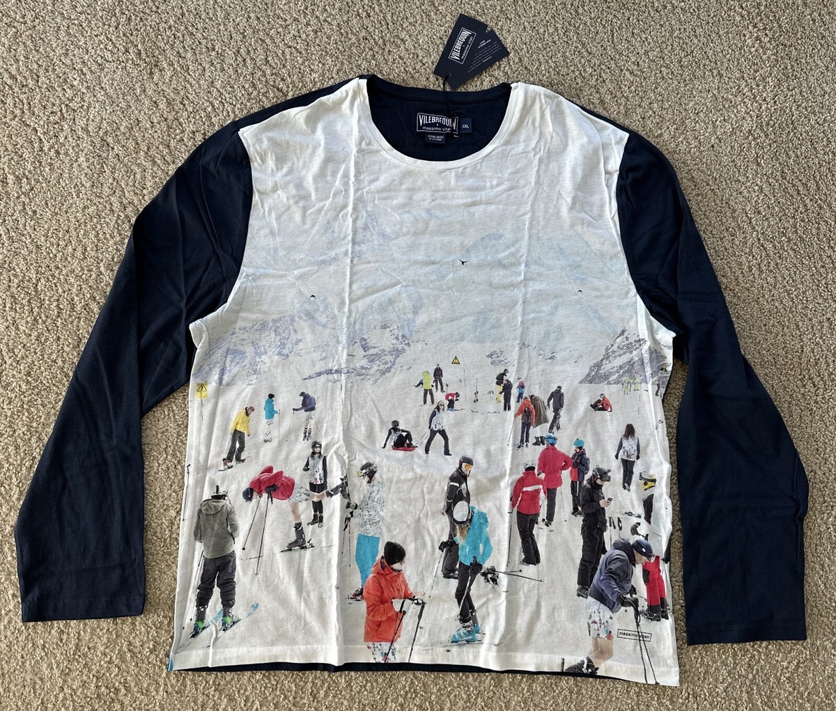 シャツ VILEBREQUIN Men Long Tops VBMSH001503324L 894 Blue NWT 100% Authentic Vilebrequin LIMITED EDITION Long Sleeve T