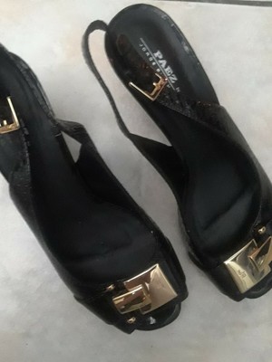 JORGE BISCHOFF - PAEZ- women black Leather shoes - Coctel or wedding -used 1ce | eBay