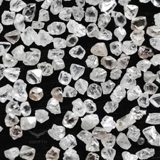 200 Pcs Natural Raw White Diamonds - Loose Rough Uncut, 1.00 CT Total