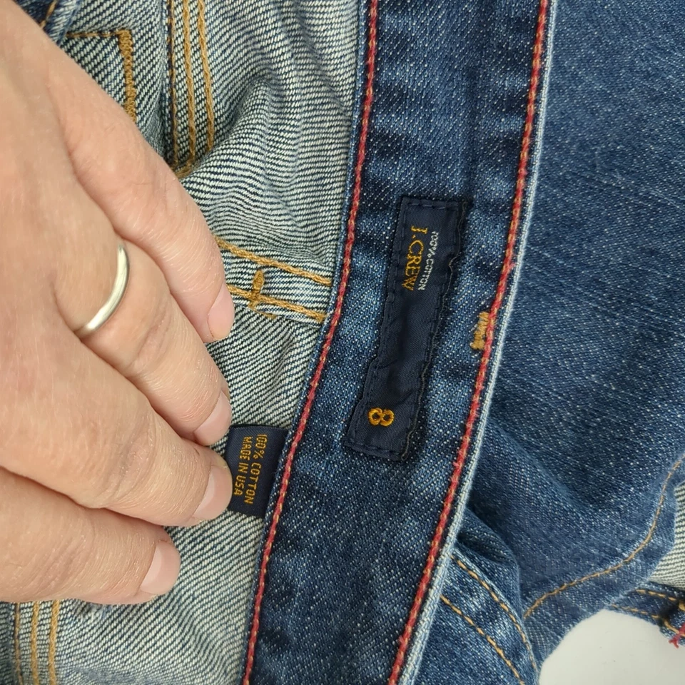 Vintage Y2K J. Crew Blue Denim Modest Midi Skirt Jean Size 8 — 第 4/4 张图片