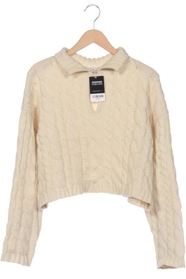 NA-KD Pullover Damen Strickpullover Strick Oberteil Gr. M Crème Weiß #1x35uvm