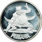 1982 1 Ozt AMC The Penguin .999 Fine Silver Round