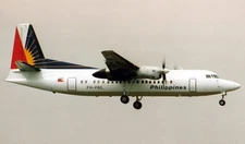 Fokker 50 Philippine Airlines Desk Wood Airplane New Model Small Scale 1/100