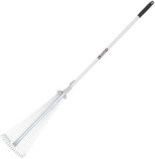 Image of Spear Jackson Neverbend Adjustable Lawn Rake 15 Tines Garden Leaf Tool Allotment