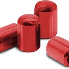 4PCS Tire Valve Stem Caps, Air Valve Caps, Aluminum Alloy Wheel Valve Red