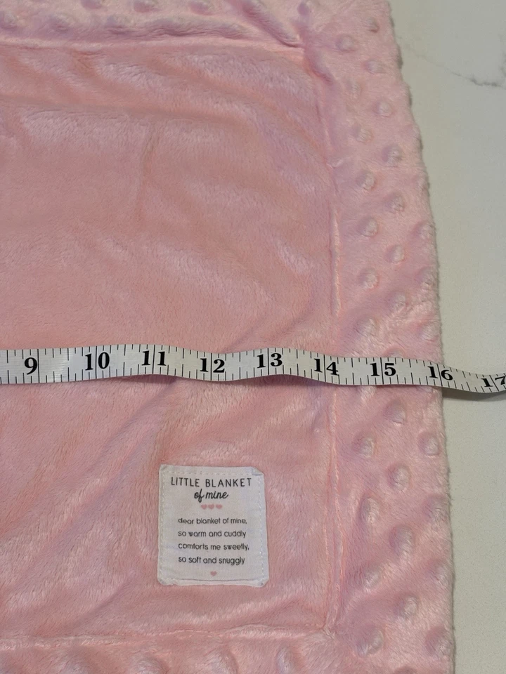 Carters Lovey Little Blanket Of Mine розовое норковое защитное одеяло бланки 16 дюймов x 16 дюймов - Изображение 4 из 4