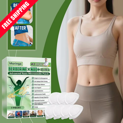 10-in-1 Moringa Berberine Weight Loss Patch Nano Microneedle