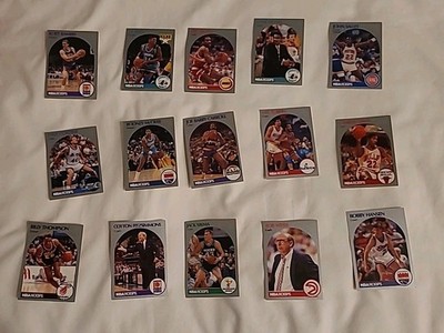 1990-91 NBA Hoops Lot 15 Cards - Reid Rookie, Littles Coach, John Sally Used