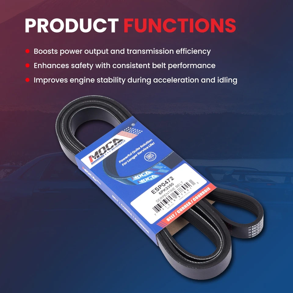 Cinturón Serpentine para Land Rover Discovery Range Rover Chevrolet Monte Lesabre Foto 3 de 4