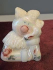 Fenton Opalescent Milk Glass Clown, 1980, Signed D Fredrick