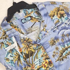 O'Neill Vintage Hawaiian Shirt Mens Medium Short Sleeve Button-Up Blue