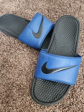 Nike Calm Men's Slide Slip-On Sandals Blue Black Size 10 312818-409 RARE