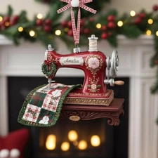 Personalized Sewing Machine 2d Acrylic Ornament, Custom Quilter