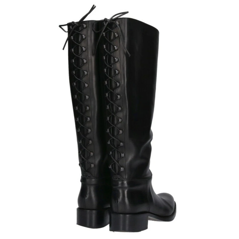 BOTAS Largas Sartre Espalda Cuero Con Cordones Mujer 37 Usadas 6f0a561893068eb29480714b23 Foto 3 de 4