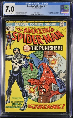 🕷️ Amazing Spider-Man #129 CGC 7.0 (1974) | 1st Punisher | Bronze Key 🔥
