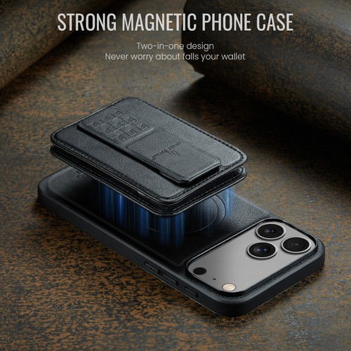 For iPhone 17 Pro Max/17 Pro/17 Air/17 Mag Safe PU Leather Wallet Kickstand Case - Picture 11 of 85