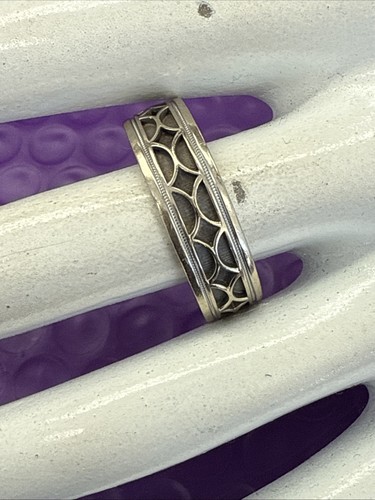 ❤️Anillo de boda Tacori oro blanco 18k 7,19 mm 7,1 g talla 13 ajuste cómodo gemotrico - Imagen 7 de 12