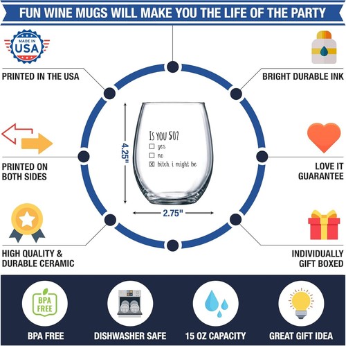 Geschenke zum 50. Geburtstag für Frauen und Männer Weinglas - Lustig bist du 50 Geschenkidee... - Bild 10 von 10