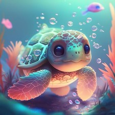 Sea Turtle Diamond Painting Kits for Adults - Cute Sea Turtle Diamond Art Kits f