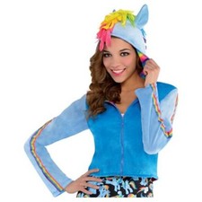 Disfraz con capucha Rainbow Dash para mujer adulta My Little Pony S/M (hasta talla 8)
