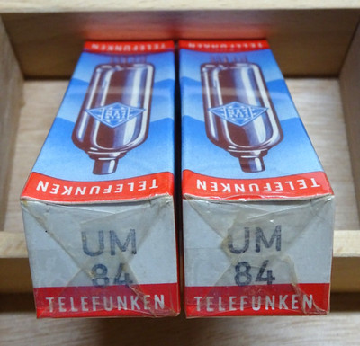 2X: TELEFUNKEN UM84 magisches Band | SEALED   NIB Röhre Tubes