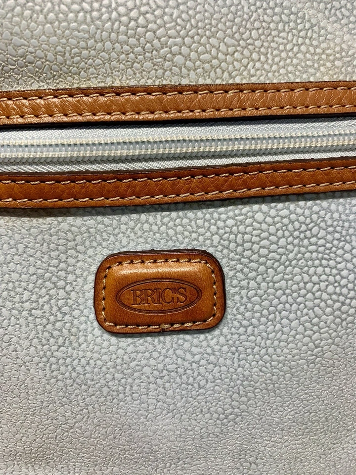 Bolso de Hombro Hobo Grande de Cuero Azul Polvo BRIC’S Vintage Foto 4 de 4