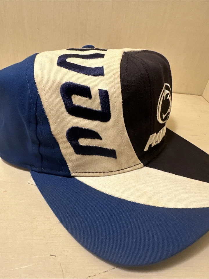 VTG 90s Penn St Nittany Lions Snapback Hat Vortex Swirl Twins Enterprise Cap - Image 3 of 4
