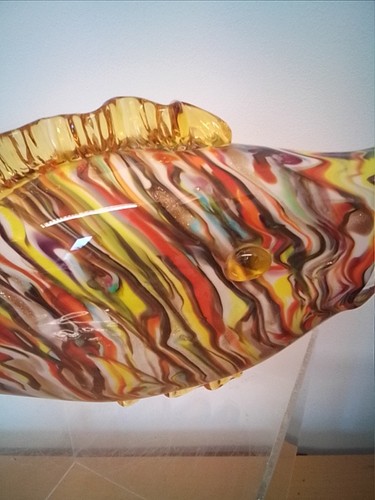 Murano Style Art Glass Fish Large Hand Blown Sculpture 34cm - Picture 4 of 9