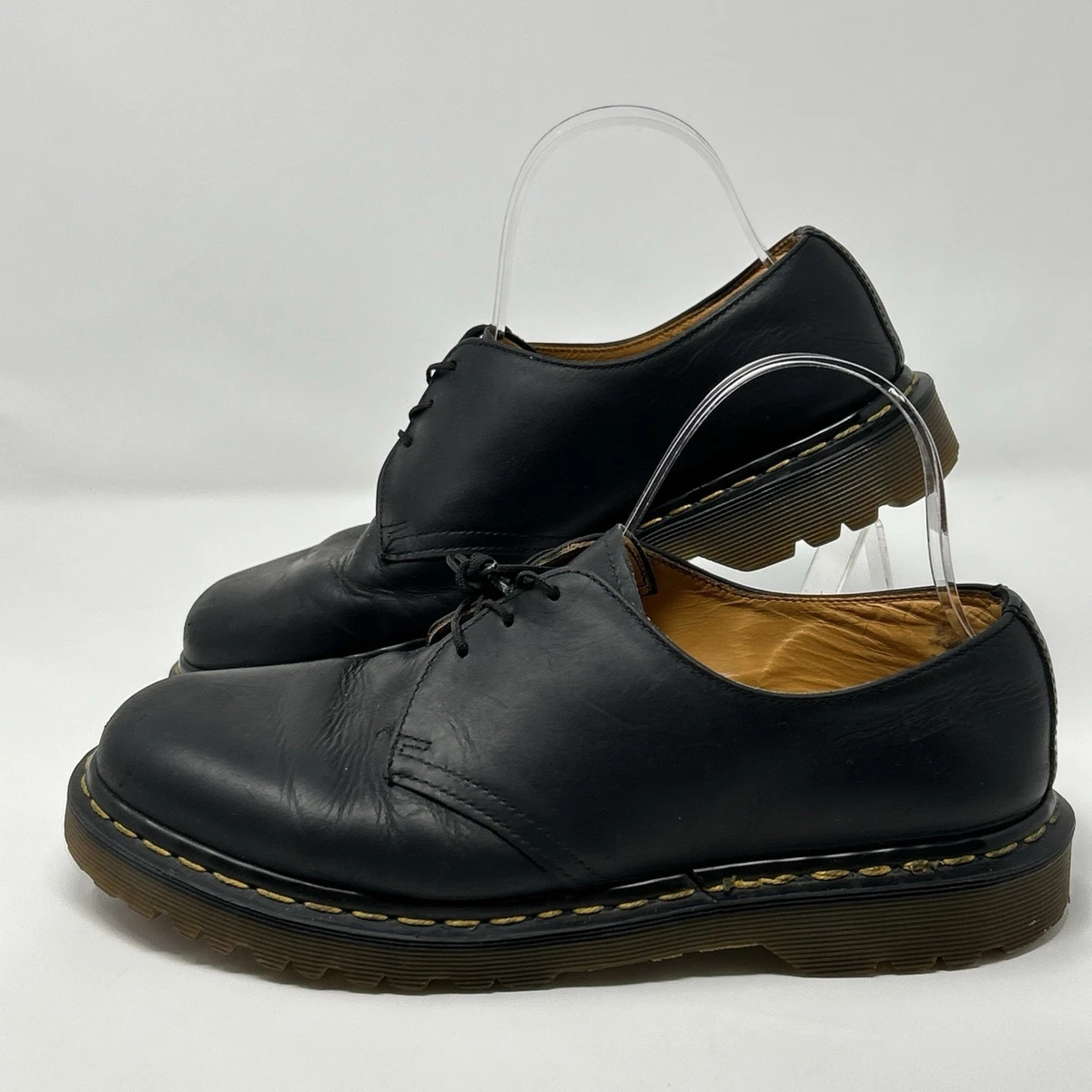 Dr. Martens 1461 Made in England Black Leather Gibson Oxford Shoes Men’s 8 Dr Martens 1461 Mono Smooth Leather, Black Oxford Shoes  main image 4