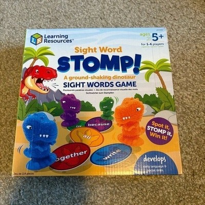Learning Resources Sight Word Stomp Game Dinosaur NEW Reading