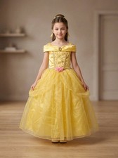 Disney Princess Belle Beauty and the Beast Costume Gown Dress Girls M 8-10