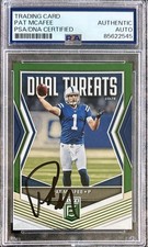 2019 Panini Dual Threats Pat McAfee Signed Card Indianpolis Colts PSA/DNA